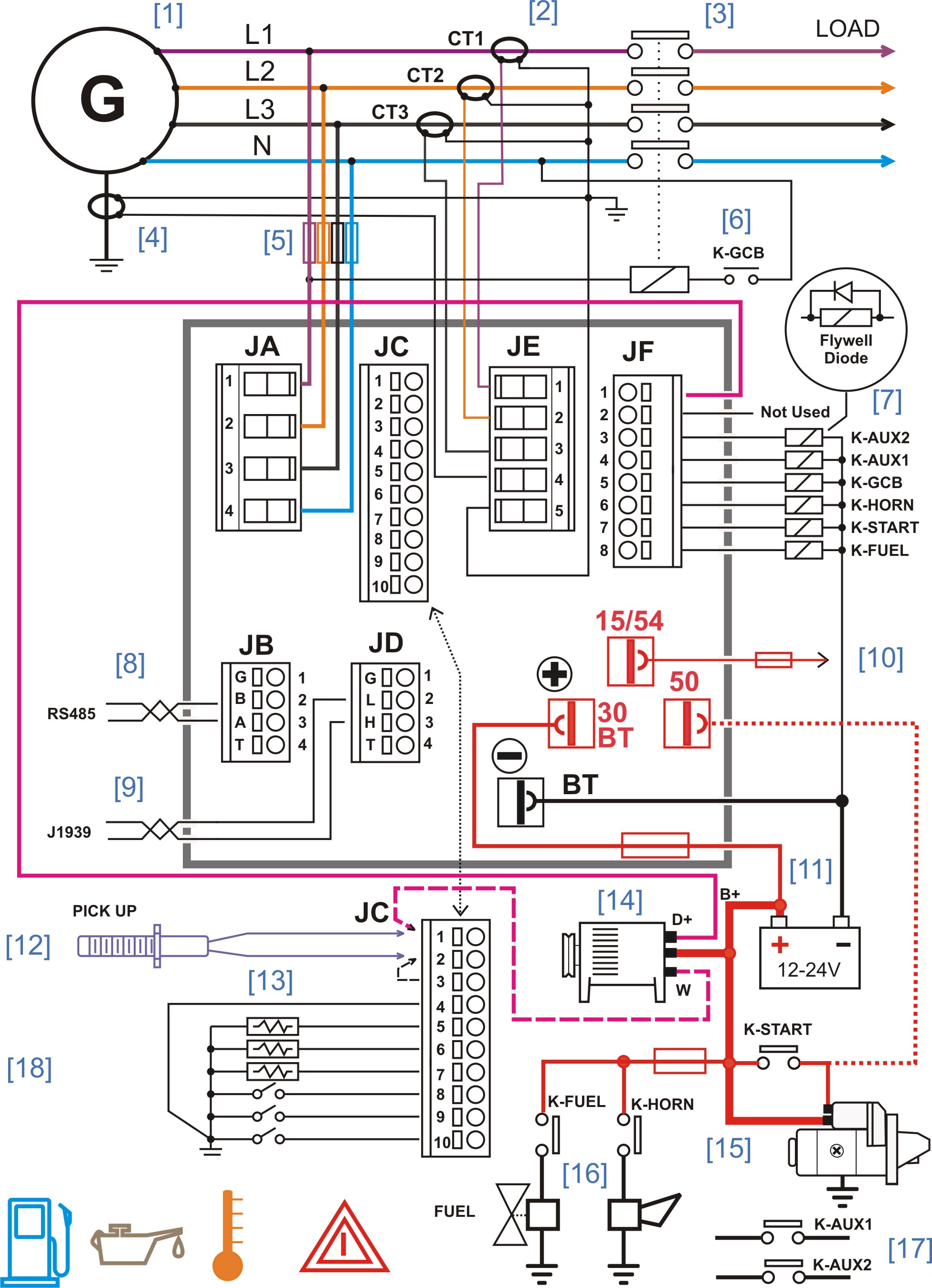 Generator Controller Wiring Diagram Genset Controller On Wiring Diagram Builder