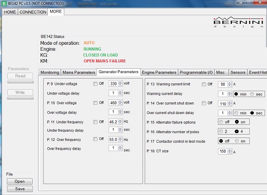 AMF controller TCP/IP monitoring