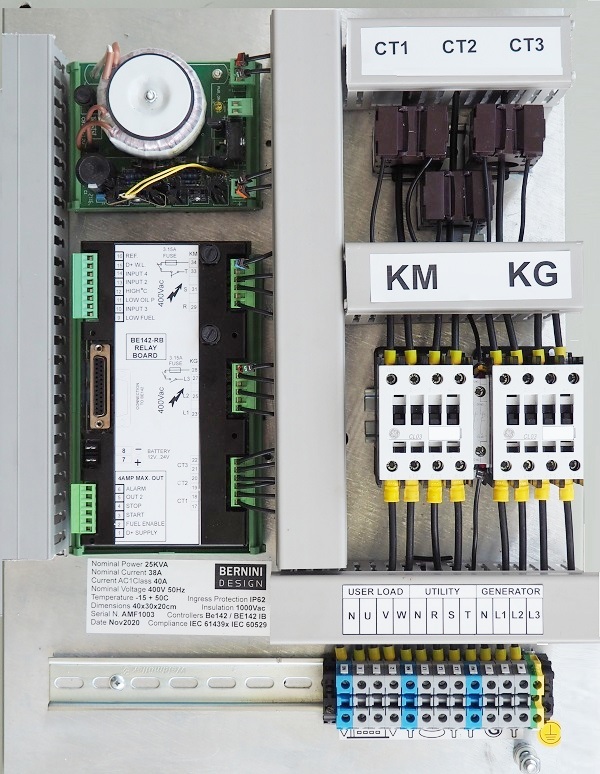 WIRING THE ATS CONTROLLER IN A 25KVA PANEL