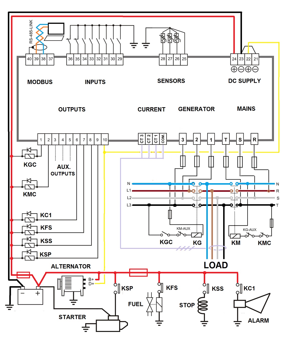 BE142 AMF CONTROLLER WIRING DIAGRAM