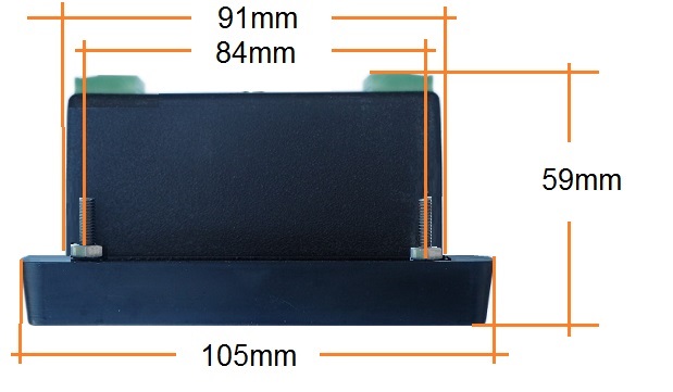BE142 AMF CONTROLLER SIDE VIEW OVERALL DIMENSIONS